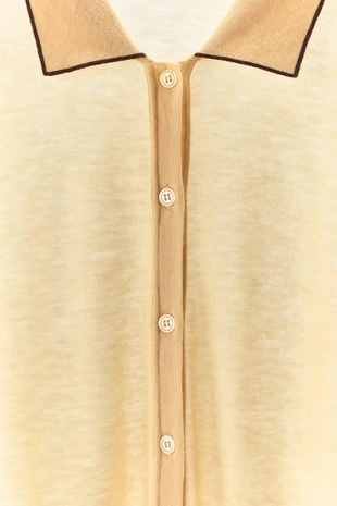 Кардиган-поло из 100% шерсти- Заказать в России