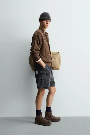 Кардиган с полосками из выцветшего трикотажа X SR_A- Заказать в России