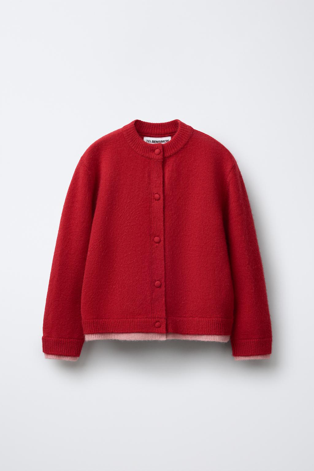 ТРИКОТАЖНЫЙ КАРДИГАН С ДВОЙНЫМ НИЗОМ BENSIMON ® X ZARA