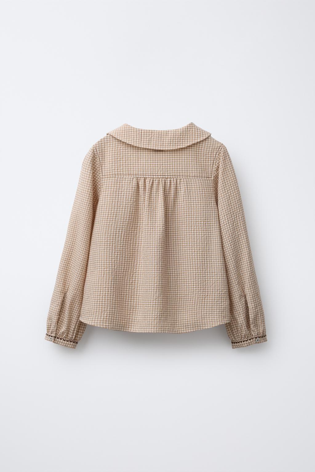 РУБАШКА С БОЛЬШИМ ОТЛОЖНЫМ ВОРОТНИКОМ И ВЫШИВКОЙ BENSIMON ® X ZARA