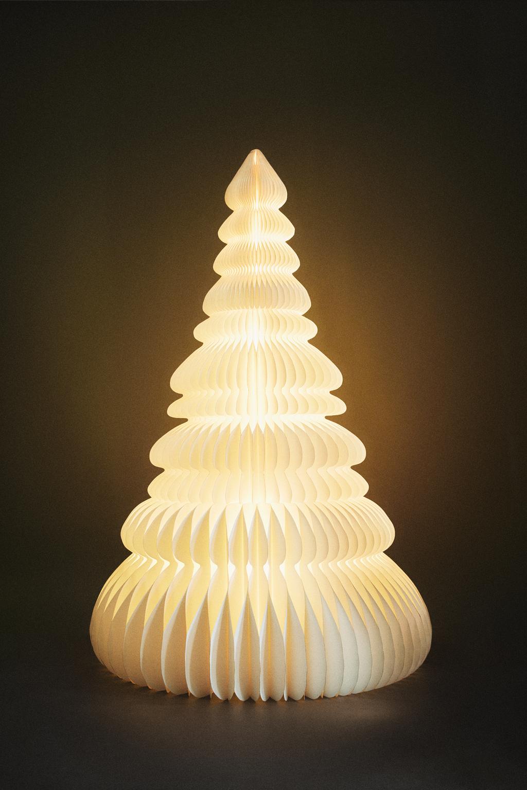 Напольная 3d елка из бумаги с подсветкой (160 см)