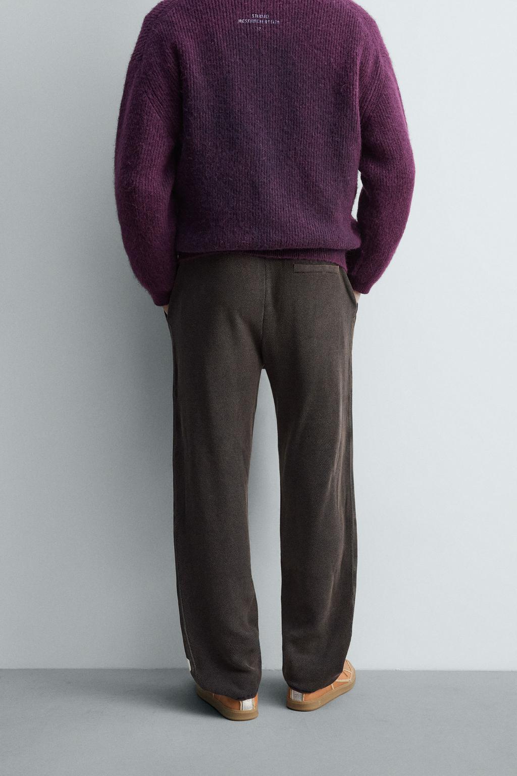 Вязанные брюки с боковой отделкой x sr_a