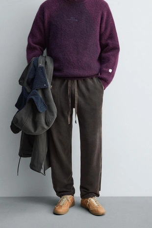 Вязанные брюки с боковой отделкой X SR_A