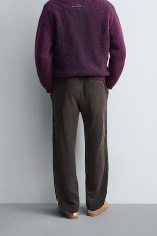 Вязанные брюки с боковой отделкой X SR_A