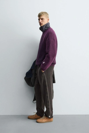 Вязанные брюки с боковой отделкой X SR_A