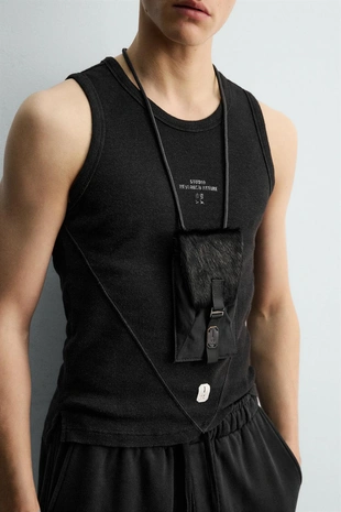 Сумка через плечо с деталями из овчины X SR_A- Заказать в России