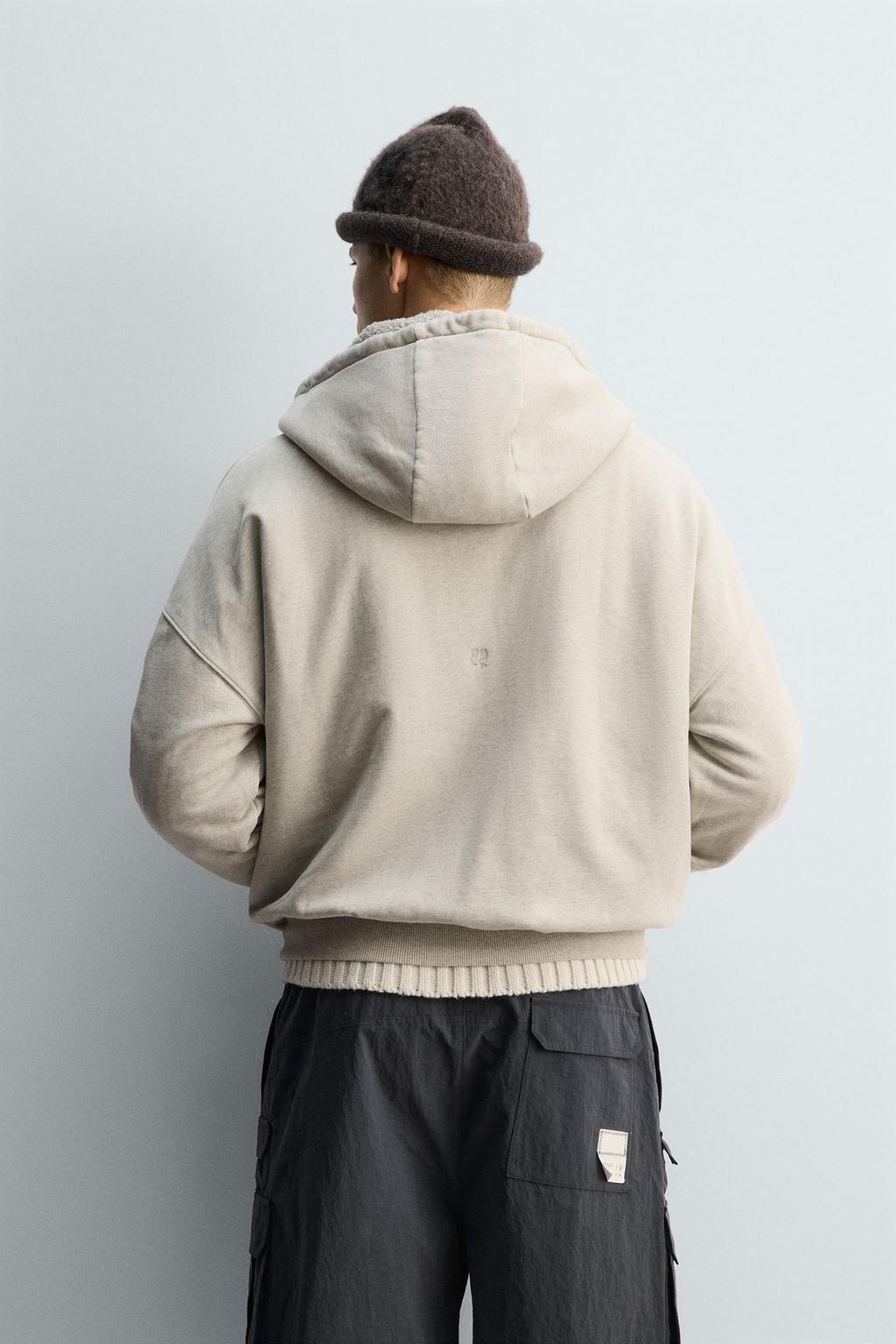 Худи с карманом на молнии contrast pouch pocket x sr_a