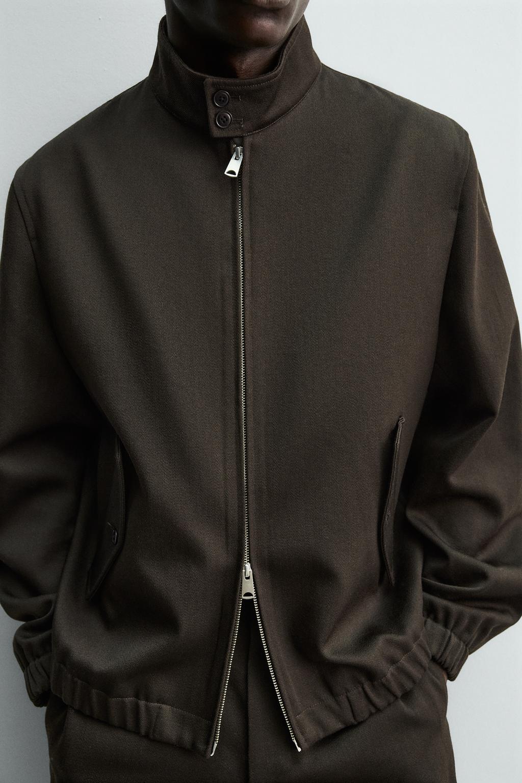 КУРТКА ИЗ РЕЛЬЕФНОЙ ШЕРСТИ И ХЛОПКА