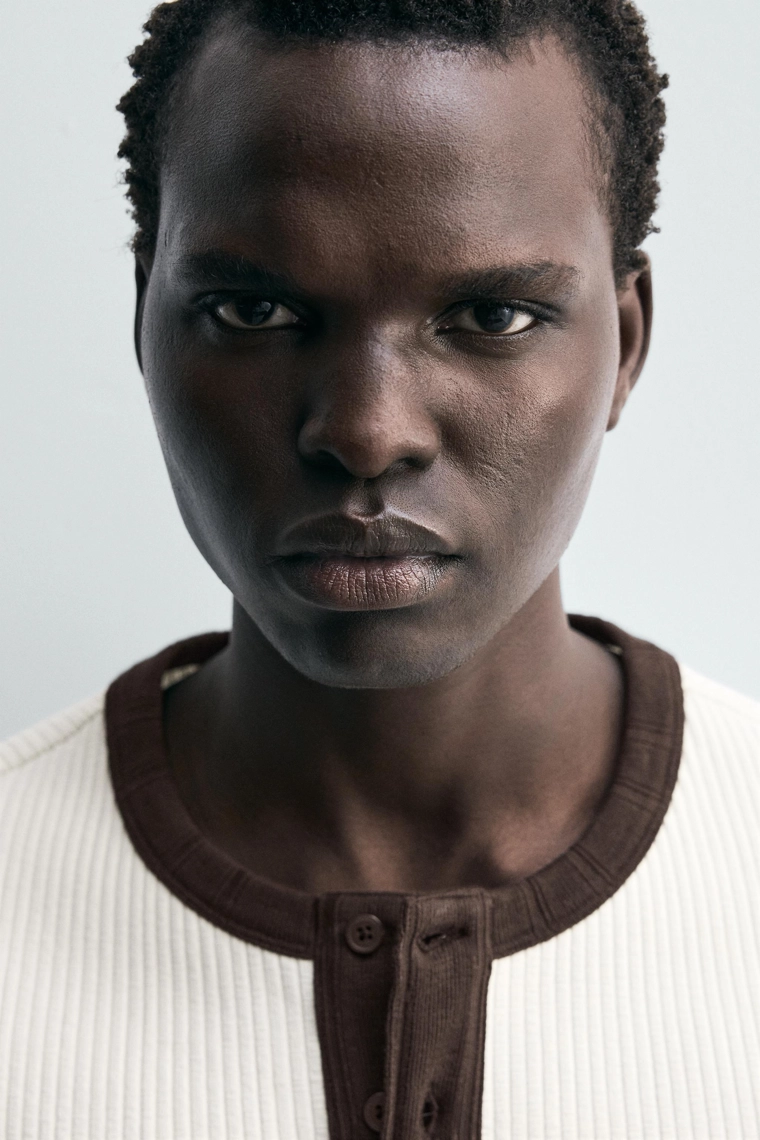 Рубашка с отложным воротником из рубчиковой ткани