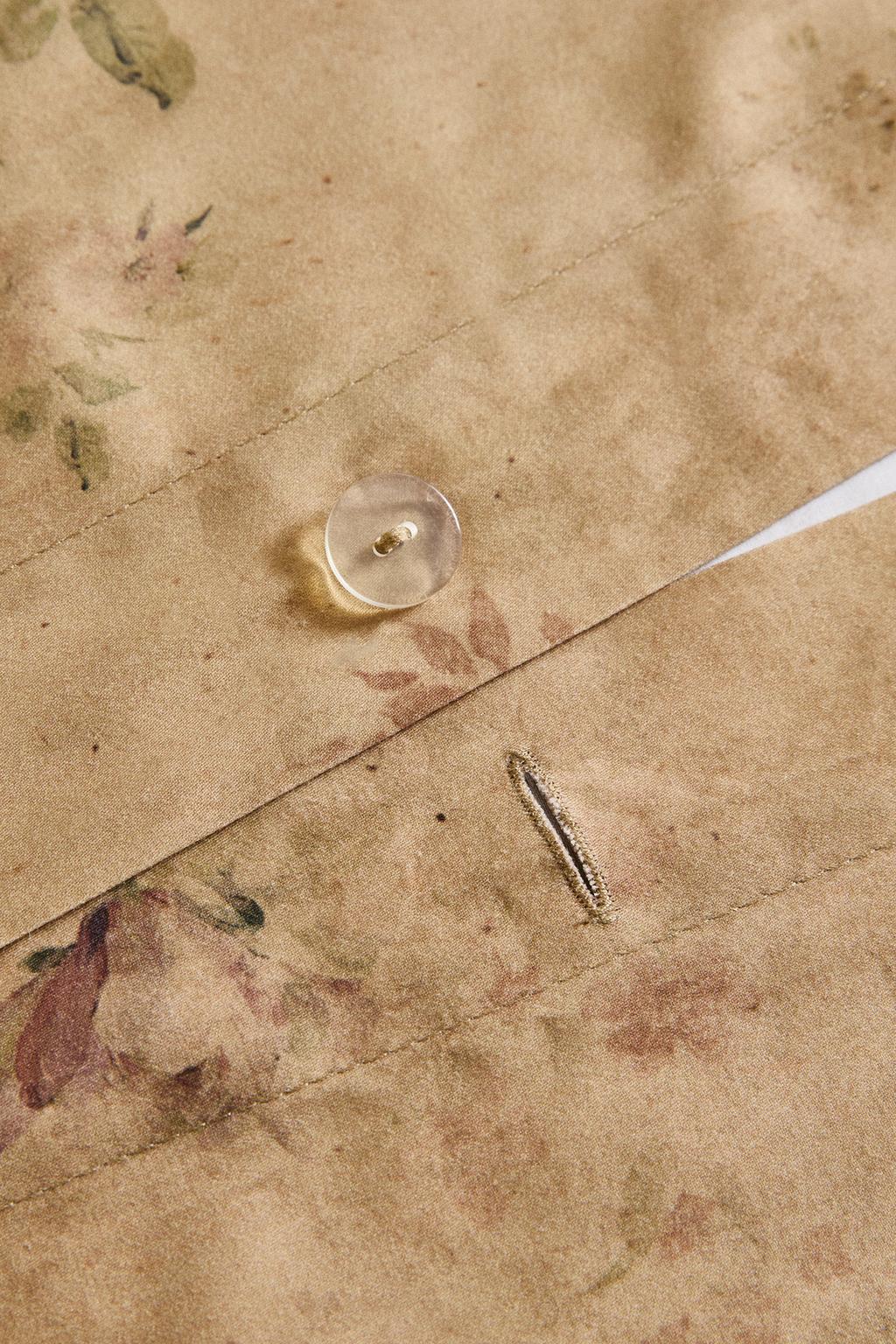 Покрывало из сатина с цветочным принтом