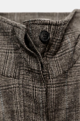 Куртка с баской в клетку из смесовой шерсти — ZW COLLECTION- Заказать в России