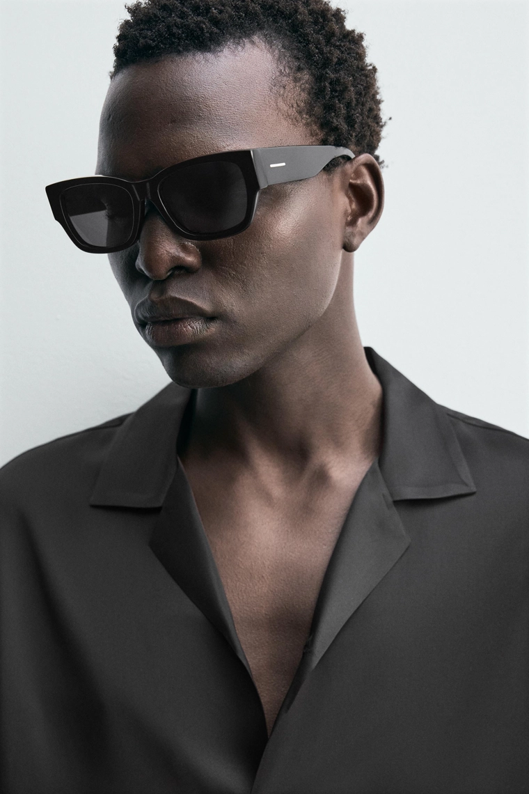 Рубашка regular fit из атласной ткани