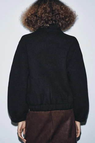 Трикотажный бомбер на молнии- Заказать в России