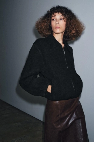 Трикотажный бомбер на молнии- Заказать в России