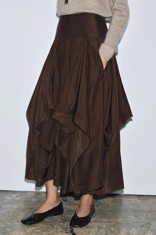 Купить Zara Объемная юбка миди — ZW COLLECTION