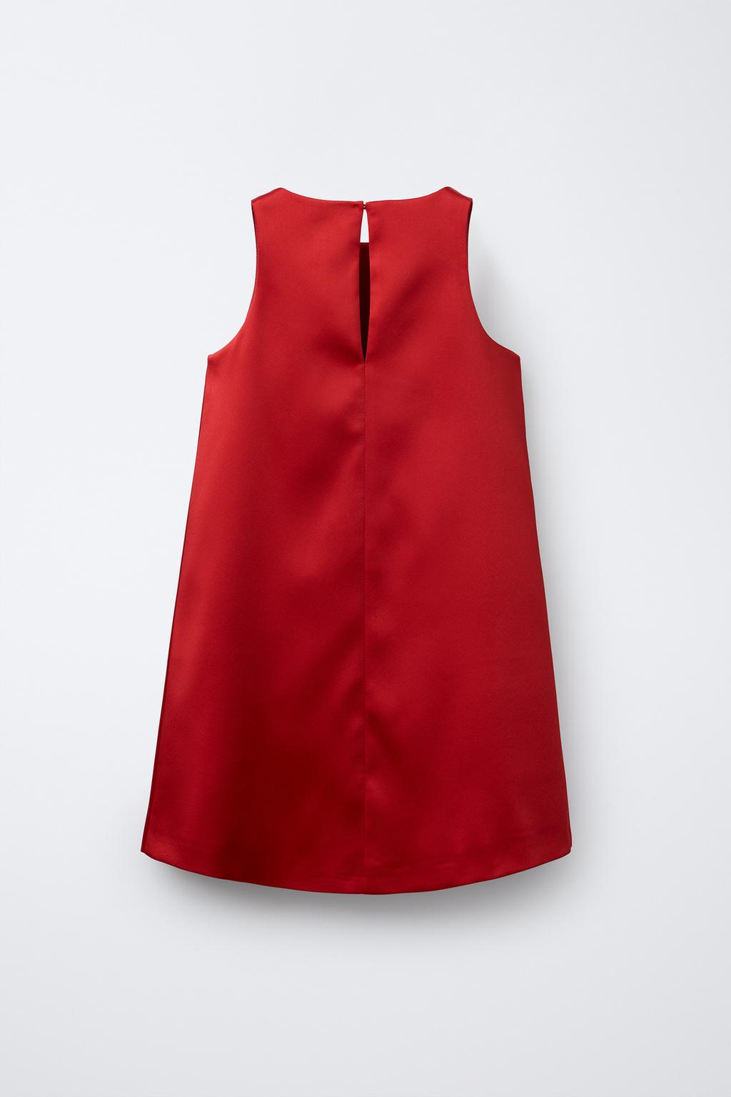 АТЛАСНОЕ ПЛАТЬЕ С БАНТАМИ