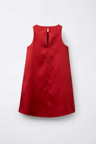 Атласное платье с бантами- Заказать в России