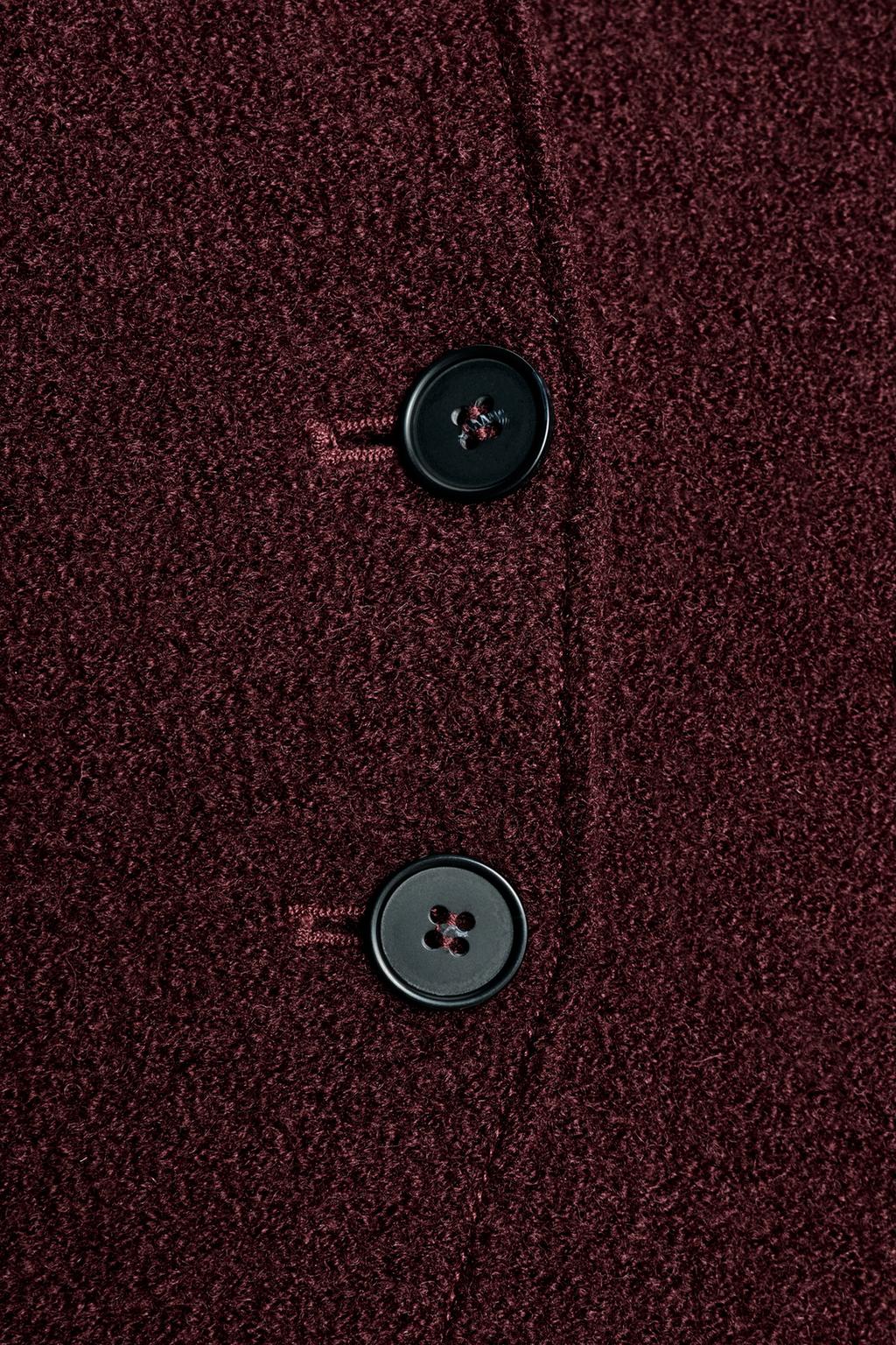 ПРИТАЛЕННАЯ БУКЛИРОВАННАЯ КУРТКА ИЗ ШЕРСТИ — ZW COLLECTION