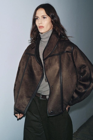 Купить Zara Куртка-дубленка — ZW COLLECTION