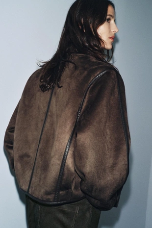 Dark brown | 3548/264/716 - Zara Куртка-дубленка — ZW COLLECTION