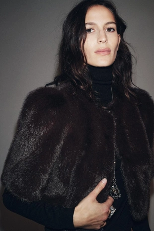 Куртка-болеро из искусственного меха — ZW COLLECTION LIMITED EDITION- Заказать в России