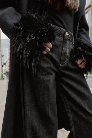 Митенки из искусственного меха с декоративными камнями- Заказать в России