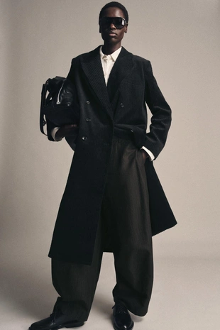 Длинное пальто из вельвета — ZW COLLECTION LIMITED EDITION- Заказать в России