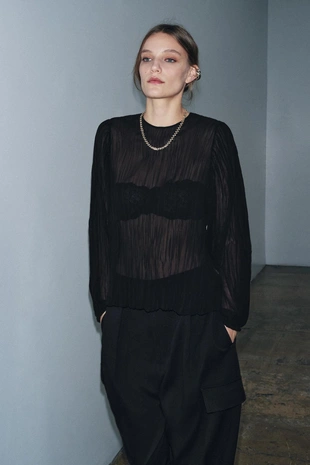 Плиссированная блуза ZW COLLECTION- Заказать в России