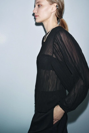 Плиссированная блуза ZW COLLECTION- Заказать в России