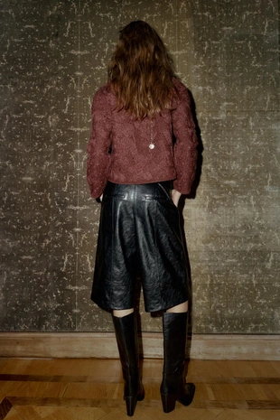 Кардиган из шерсти с узором макраме- Заказать в России