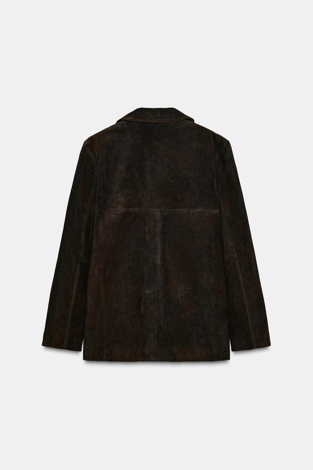 БЛЕЙЗЕР ИЗ 100% ЗАМШИ С КАРМАНАМИ