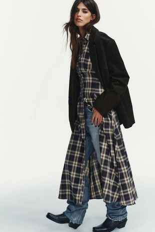 Блейзер из 100% замши с карманами- Заказать в России