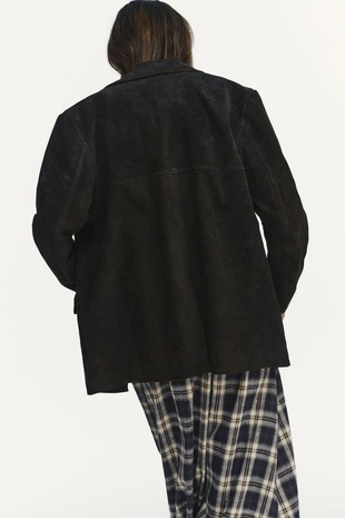 Блейзер из 100% замши с карманами- Заказать в России