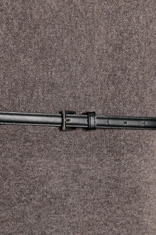 Вязаное платье миди с поясом- Заказать в России