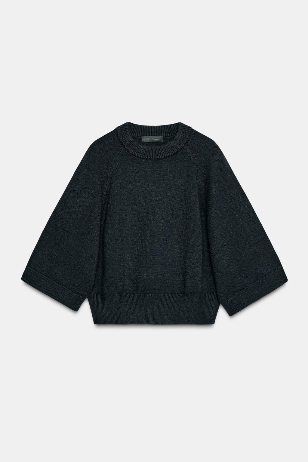 ДЖЕМПЕР ИЗ ТРИКОТАЖА С ШИРОКИМИ РУКАВАМИ