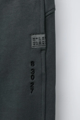 Брюки BALLOON из флиса с вышивкой- Заказать в России