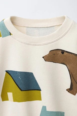 Толстовка с принтом «дома»- Заказать в России