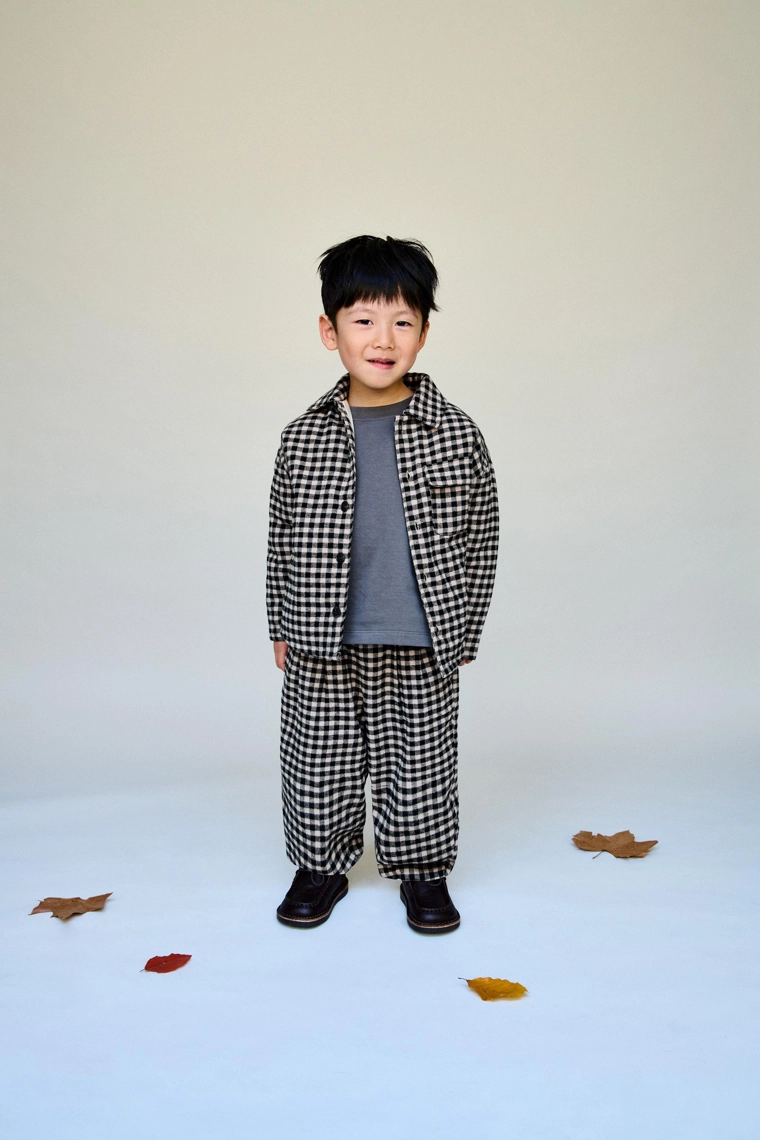 Брюки в клетку с объемным кроем