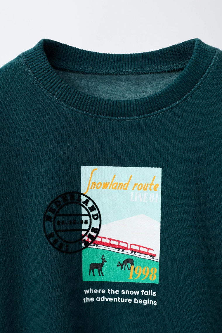 Свитшот с принтом snowland