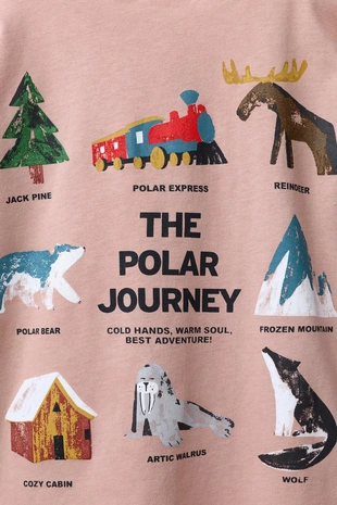 Лонгслив с принтом «горы»- Заказать в России