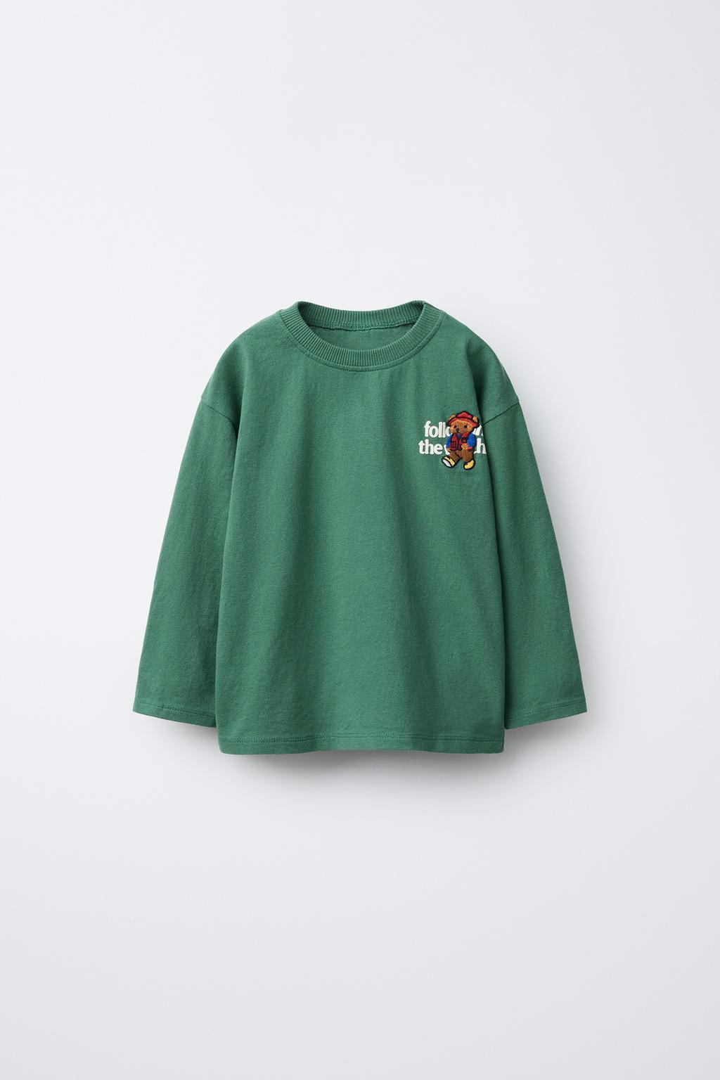 ЛОНГСЛИВ С ВЫШИВКОЙ «МЕДВЕДЬ»