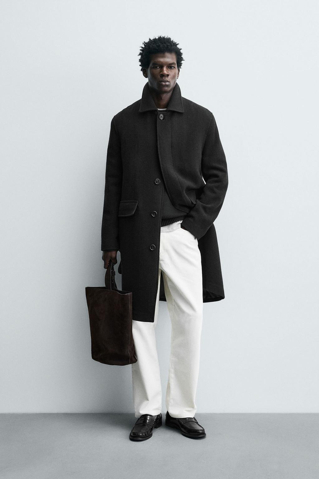 ПАЛЬТО ИЗ 100% ШЕРСТИ В ЕЛОЧКУ