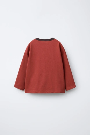 Купить Zara Футболка с контрастными деталями и надписью