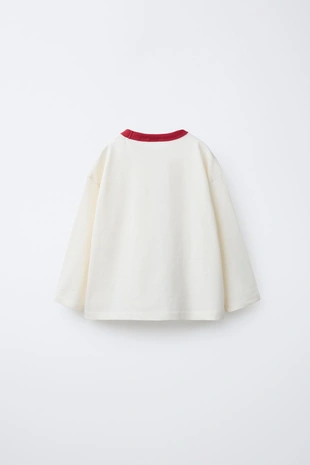 Купить Zara Футболка с контрастными деталями и надписью