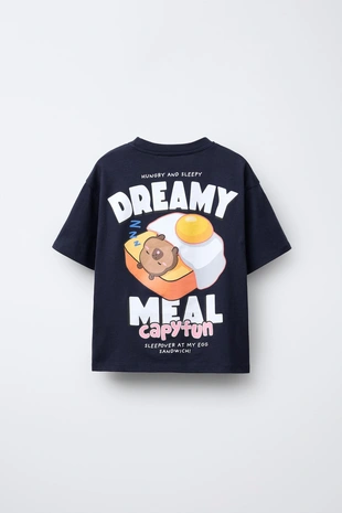 Купить Zara Футболка с принтом «капибара капифан» ©