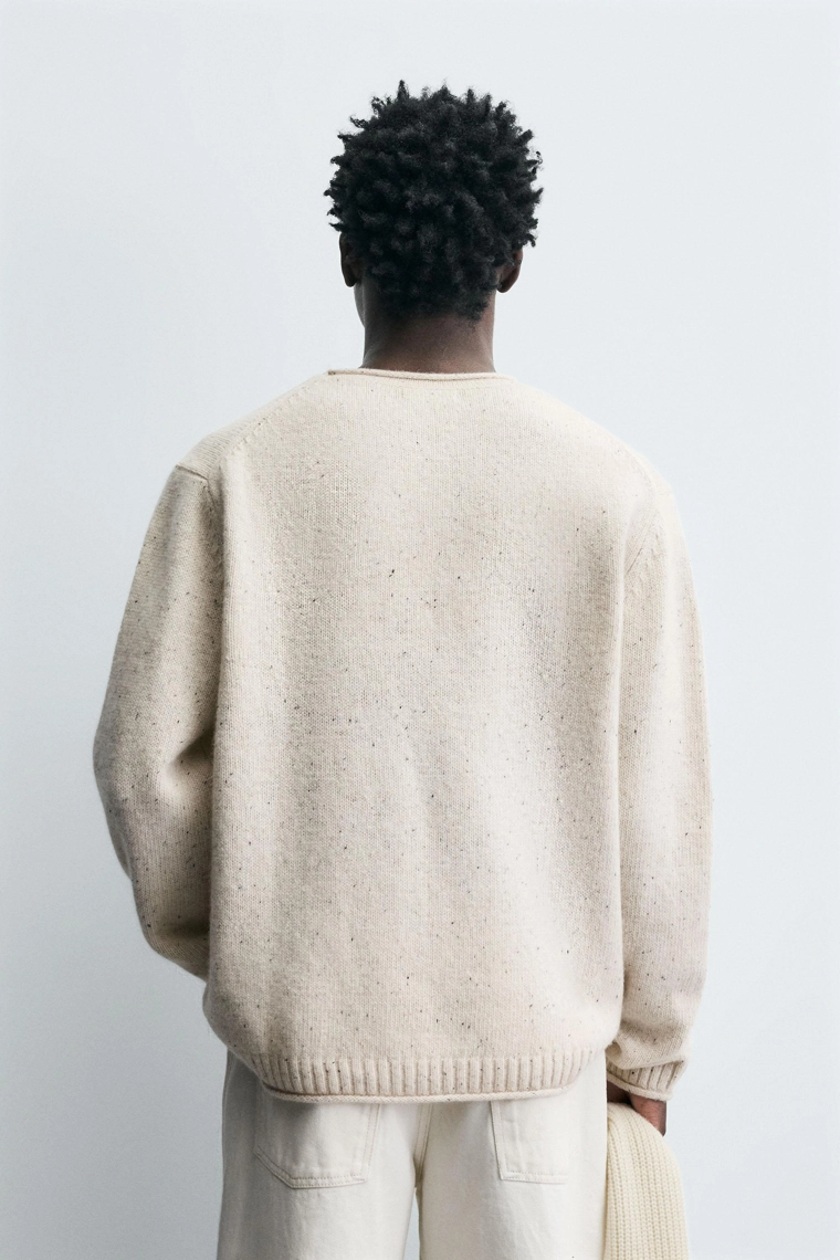 Пуловер из шерстяной смеси с пуговицами