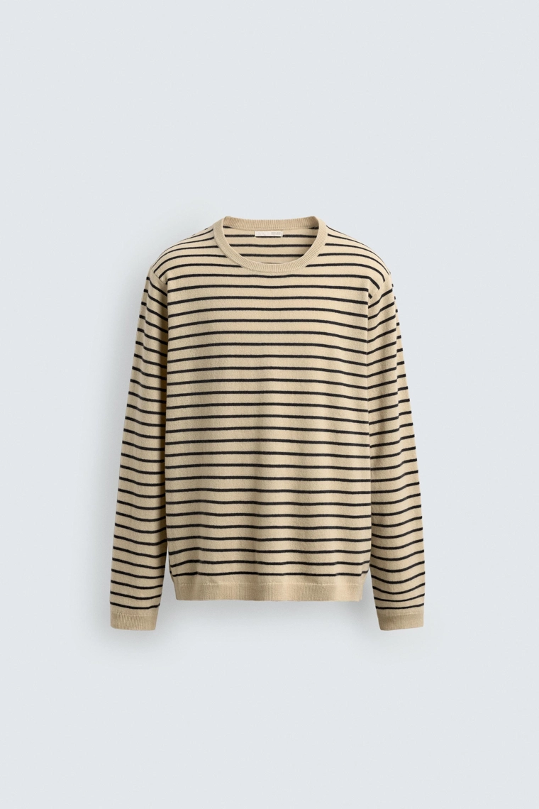 Полосатый свитер из шерсти и кашемира