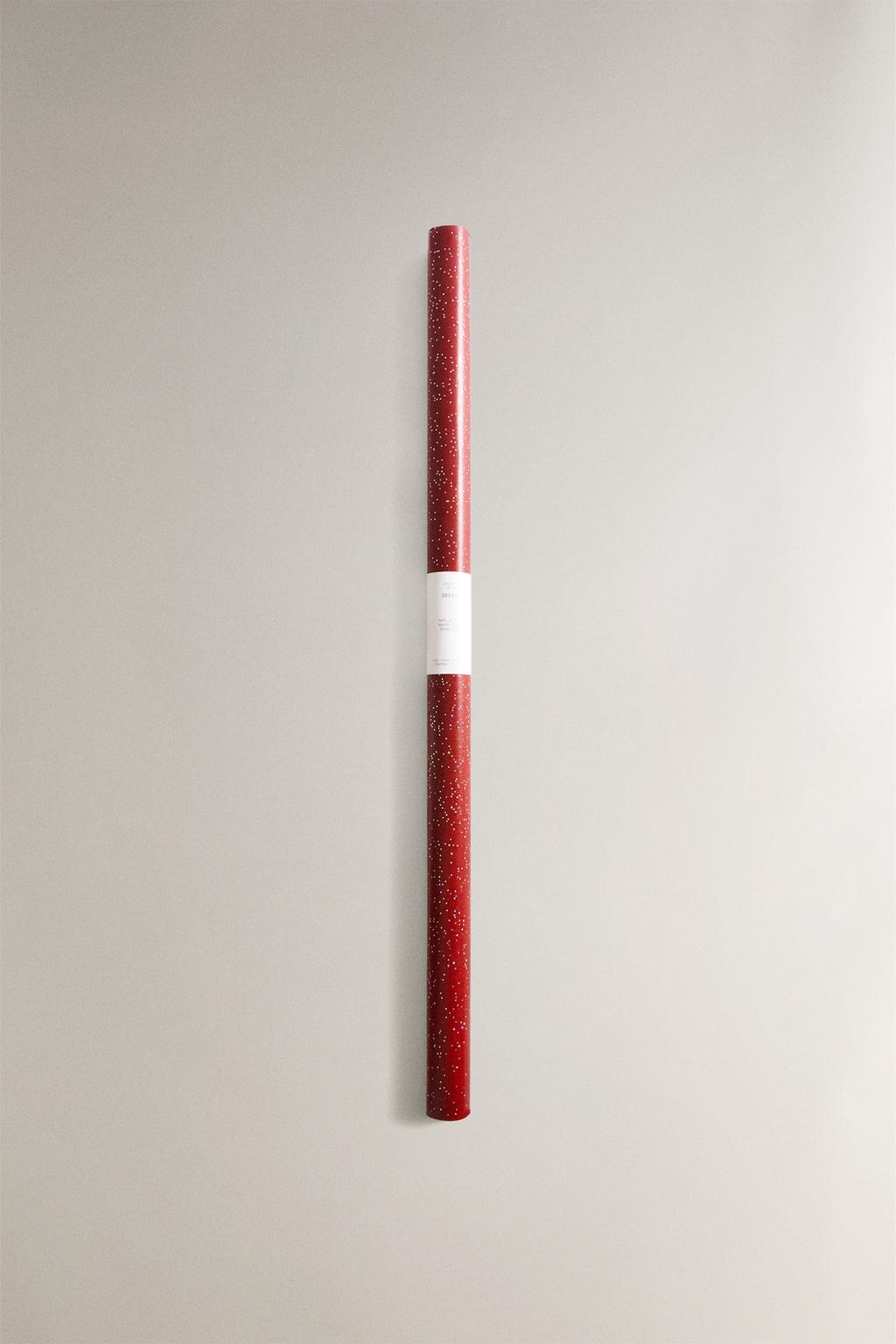 Блестящая красная упаковочная бумага для подарков на рождество