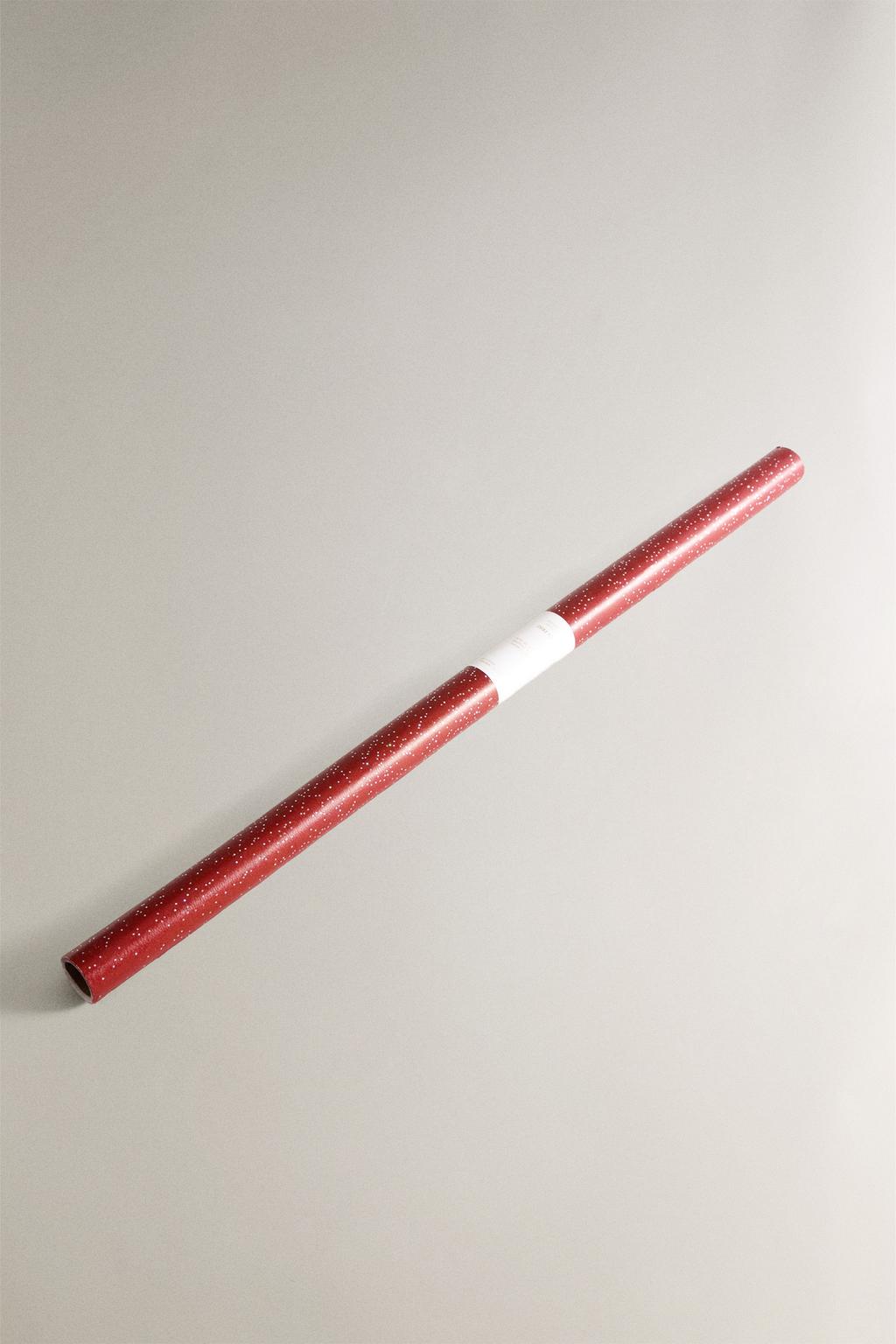 Блестящая красная упаковочная бумага для подарков на рождество