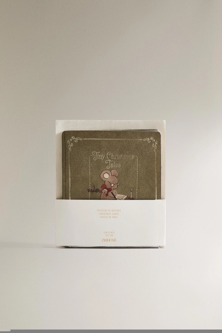 Набор детских рождественских открыток с животными (набор из 2)